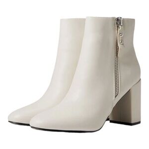 NINE WEST Trike Ivory Ankle Boots NEW Size 8.5